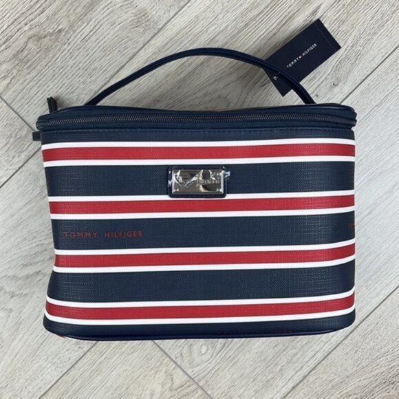 Tommy Hilfiger Handbags - Tommy Hilfiger Cosmetic Travel Bag Blue, Red & White